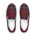 Slip-on de tartán burdeos para mujer — Tartán Real SRHOOD
