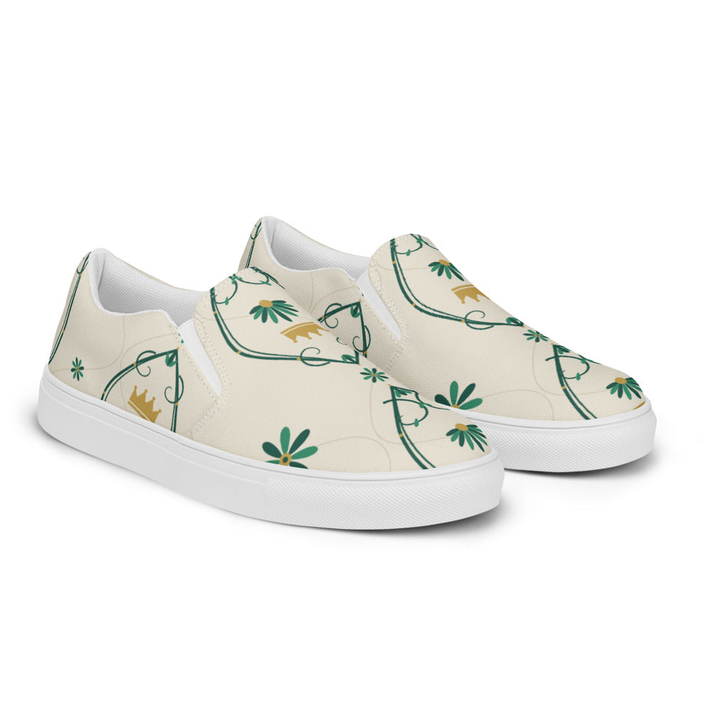 Zapatillas Slip-On Damasco Mujer — lateral derecho