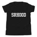 Camiseta Niños Wordmark SRHOOD color negro, vista plana