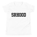 Camiseta Niños Wordmark SRHOOD color blanco, vista plana